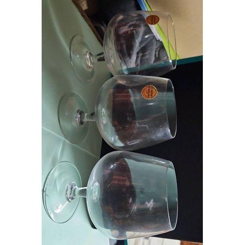 3 Verres À Cognac Cristal D'arques 0.5l