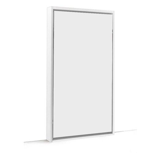 Tonic Armoire Lit Verticale Compacte Ultra Plate Blanc Mat Couchage 90 * 200 Cm
