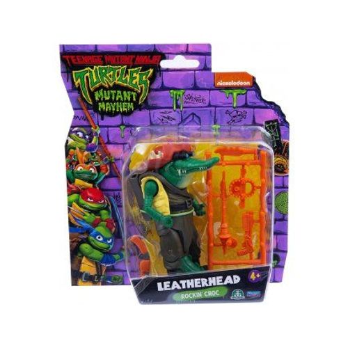 Coffret Tortues Ninja : Crocodile Leatherhead + Accessoires - Figurine 12 Cm - Turtle - Set Personnage Tmnt + 1 Carte Tigre - Nouveauté