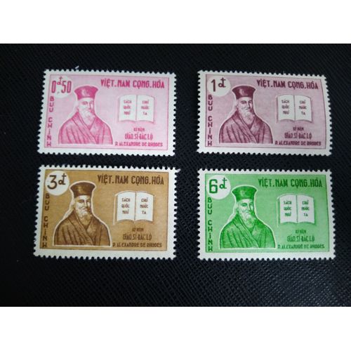 Timbre Vietnam Du Sud Yt 173 A 176 Séries: Alexandre De Rhodes 1961 ( 030506 )