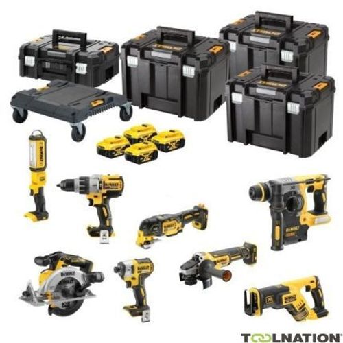 Ensemble de machines sans fil DEWALT DCK853P4T-QW 18V XR 8 pièces en TSTAK (4 batteries 5.0Ah)