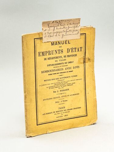 Manuel Des Emprunts D'etat De Départements, De Provinces, De Villes, D'etablissements De Crédit Français Et Étrangers Remboursables Avec Lots Par Voi