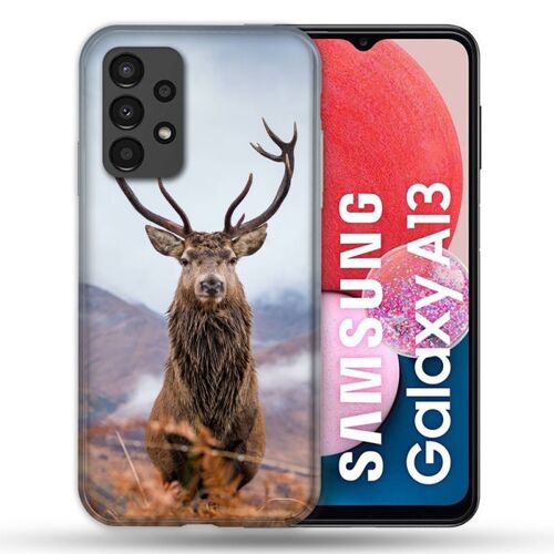 Coque Renforcée Pour Samsung Galaxy A13 4g Chasse Chevreuil Montagne