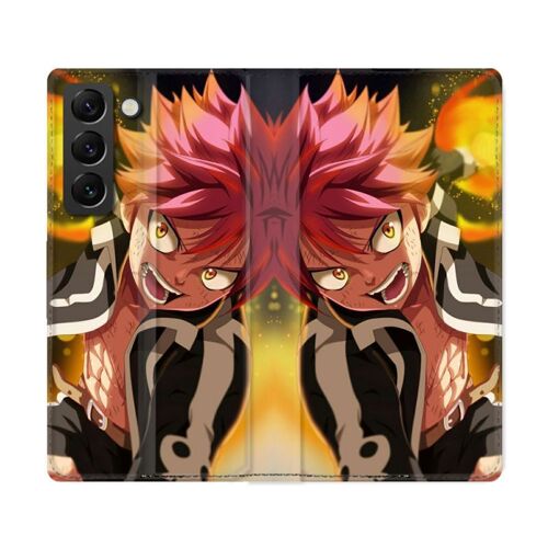 Housse Cuir Portefeuille Pour Samsung Galaxy S22 Ultra Manga Fairy Tail Natsu
