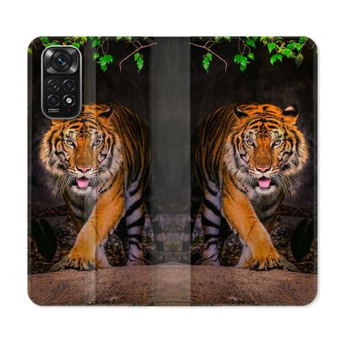 Housse Cuir Portefeuille Pour Xiaomi Redmi Note 11 / 11s Animal Tigre Jungle