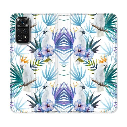 Housse Cuir Portefeuille Pour Xiaomi Redmi Note 11 / 11s Animal Perroquet Peinture