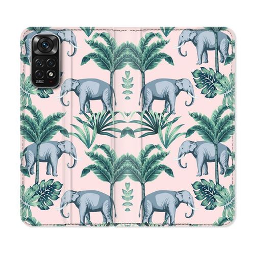 Housse Cuir Portefeuille Pour Xiaomi Redmi Note 11 / 11s Animal Elephant Pattern