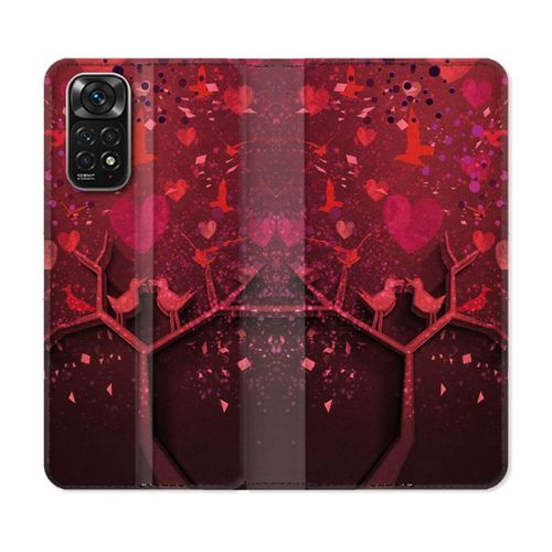 Housse Cuir Portefeuille Pour Xiaomi Redmi Note 11 / 11s Amour Arbre