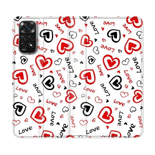 Housse Cuir Portefeuille Pour Xiaomi Redmi Note 11 / 11s Amour Love