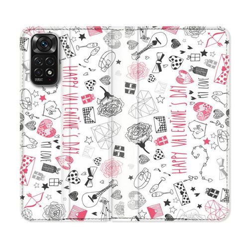 Housse Cuir Portefeuille Pour Xiaomi Redmi Note 11 / 11s Amour Valentines