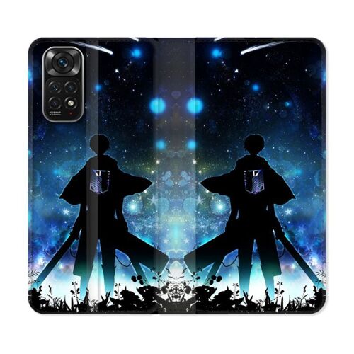 Housse Cuir Portefeuille Pour Xiaomi Redmi Note 11 / 11s Manga Attaque Titans Levi