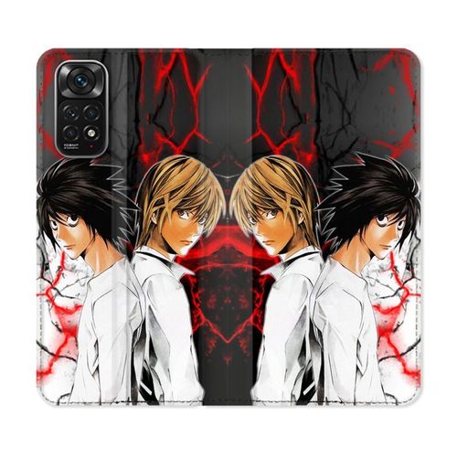 Housse Cuir Portefeuille Pour Xiaomi Redmi Note 11 / 11s Manga Death Note Duo