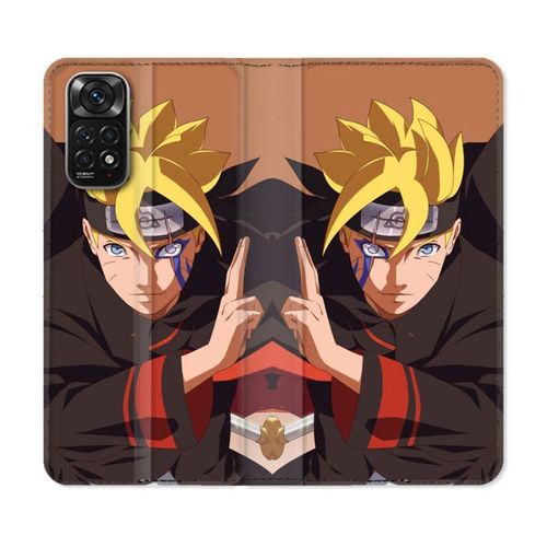 Housse Cuir Portefeuille Pour Xiaomi Redmi Note 11 / 11s Manga Boruto Signe