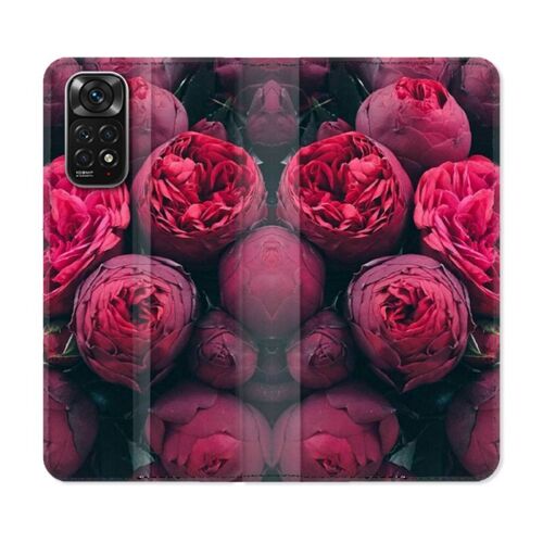 Housse Cuir Portefeuille Pour Xiaomi Redmi Note 11 / 11s Fleur Pivoine