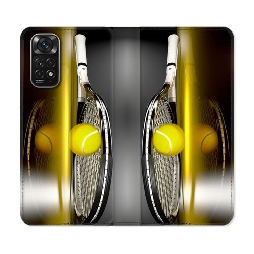 Housse Cuir Portefeuille Pour Xiaomi Redmi Note 11 / 11s Sport Tennis Reflet