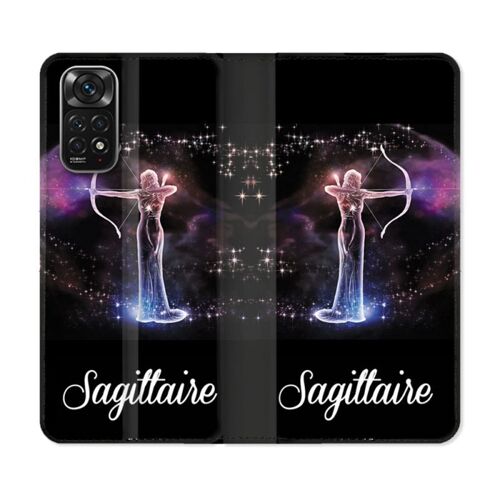 Housse Cuir Portefeuille Pour Xiaomi Redmi Note 11 / 11s Signe Zodiaque 2 Sagittaire