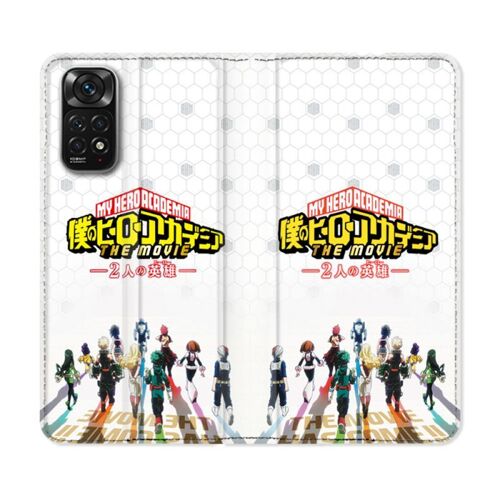Housse Cuir Portefeuille Pour Xiaomi Redmi Note 11 / 11s Manga My Hero Academia Blanc