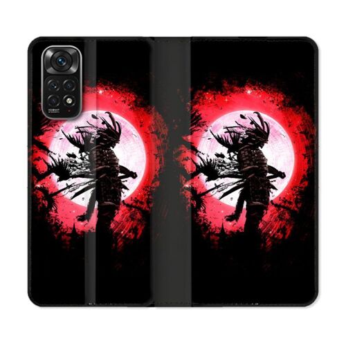 Housse Cuir Portefeuille Pour Xiaomi Redmi Note 11 / 11s Voyage Japon Samourai