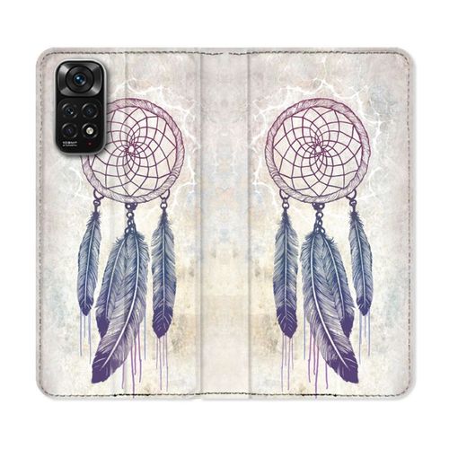 Housse Cuir Portefeuille Pour Xiaomi Redmi Note 11 / 11s Zen Attrape Reve Blanc