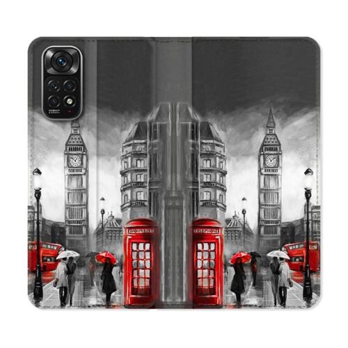 Housse Cuir Portefeuille Pour Xiaomi Redmi Note 11 / 11s Voyage Angleterre Londres Vintage