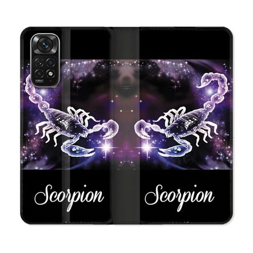 Housse Cuir Portefeuille Pour Xiaomi Redmi Note 11 / 11s Signe Zodiaque 2 Scorpion