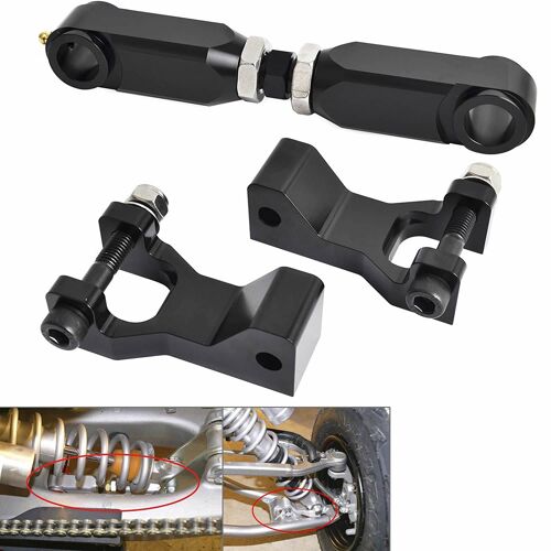 Kit De Descente Avant Et Arrière De Vtt Noir De 3.5 Pouces, Raptor 350 Yfm350 2004-2013 660 660r 2001-2005 700 700r Yfm700 2006-2017 Nipseyteko
