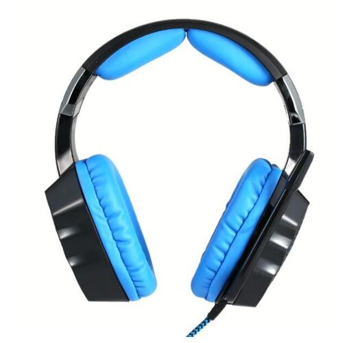 Écouteur Sades A70 Jeu Professionnel Casque Sur L'oreille Stéréo Usb Led Jeu Casque Avec Micro Bruit Annulation Hifi Haut-Parleur Pc Gamer Noir+Bleu Dotopon®