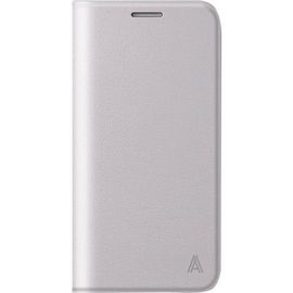 Etui A Rabat Samsung Galaxy S6 Edge Blanc Porte Carte Housse Flip Folio Cuir (Pu)