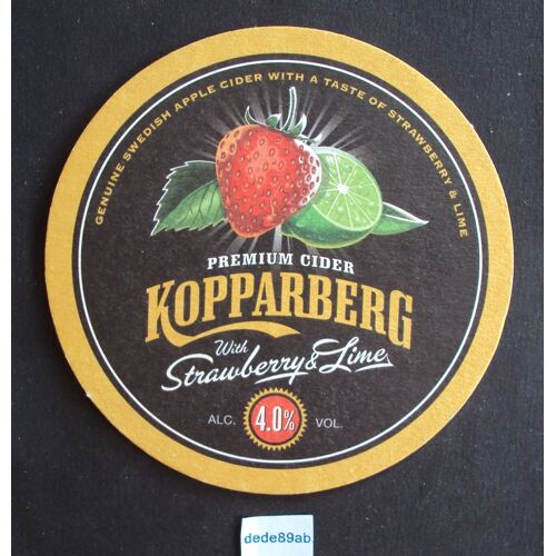 Sous-Bock : Cidre - Cider Kopparberg With Strawberry & Lime .