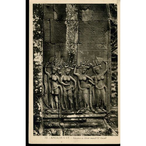 Carte Postale D' Angkor-Vat  (Cambodge)  Apsaras Et Décor Mural (2ème Étage)