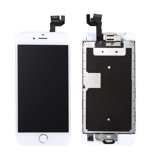 Blanc Complet Ecran Lcd Vitre Tactile Sur Châssis + Home Caméra + Écouteur Pour Iphone 6s 4.7"  + Outils De Réparation + Film Protection D'écran En Verre Trempé