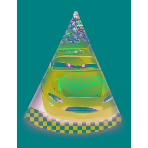 6 Chapeaux De Fête Cars 3 Taille Unique