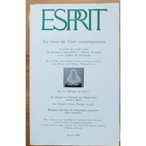 Esprit Numéro 2 De Février 1992 - La Crise De L'art Contemporain