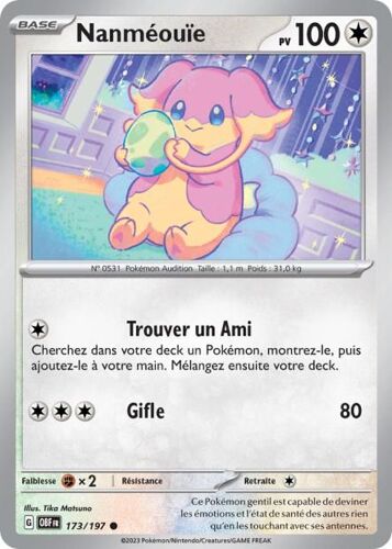 Carte Pokémon - Nanméouïe - 173/197 - Ev3 Flammes Obsidiennes