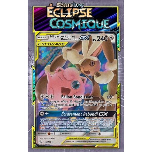 Carte Pokémon - Méga-Lockpin Et Rondoudou - Éclipse Cosmique - 165/236