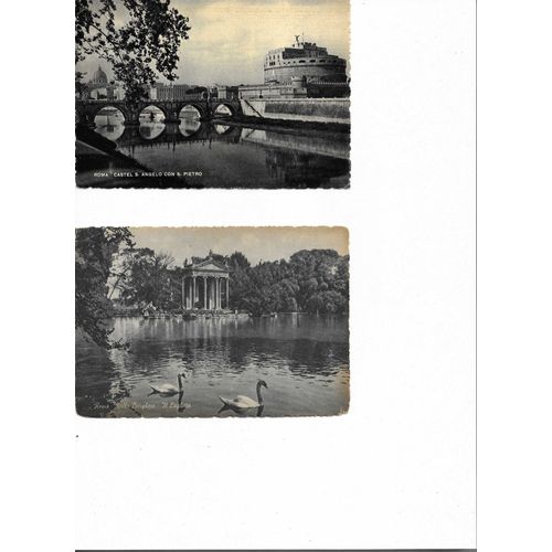 3 Cartes Postales Semi Modernes Non Circulées En Noir Et Blanc Italie Rome