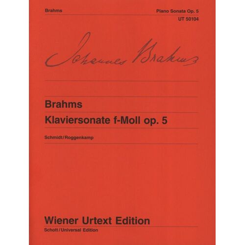 Johannes Brahms Klaviersonate F-Moll Op. 5 Piano