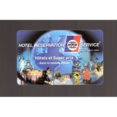 Carte D'hôtel - Hotel Reservation Service - Hrs ,Votre Lit Vous Attend! - 8,5x5,5cm Environ ,Années 90
