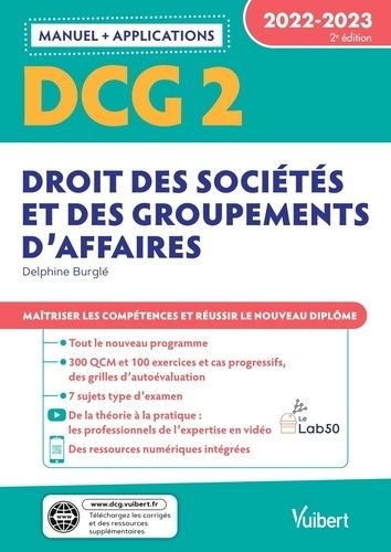 Droit Des Sociétés Et Des Groupements D'affaires Dcg 2 - Manuel + Applications