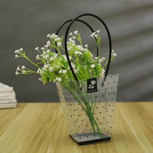 Sac à main pliable en PVC Transparent, boîte à fleurs étanche, emballage pour fleurs, panier à fleurs