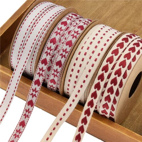 Ruban en coton pour décoration de mariage, 10Yards, 10mm, corde d'emballage cadeau, sangle de décoration de jardinage