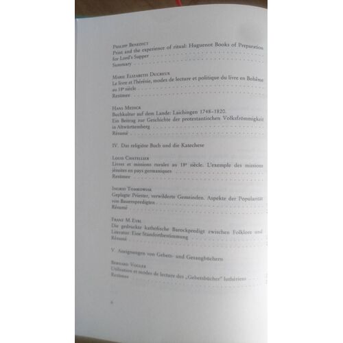 Le Livre Religieux Et Ses Pratiques. Etudes Sur L'histoire Du Livre Religieux En Allemagne Et En France À L'époque Moderne, H. E. Bodeker Et Alii
