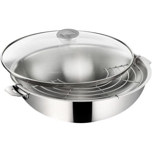 Wok Lagostina Salvaspazio+ Inox Non Revetu 30cm