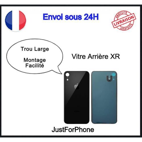 Vitre Arrière Cache Batterie Iphone Xr Noir