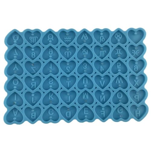 Moules De Boucles D'oreilles En Résine Époxy, En Silicone, En Forme De Coeur, Constellation Alphanumérique, Brillant, Diy, Fabrication De Bijoux, Décorations, T84b