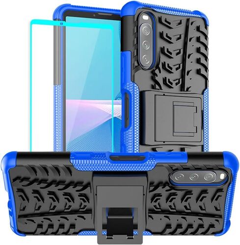 Coque Sony Xpeira 10 Iii, Coque Sony 10 Iii, Avec Protecteur Decran Hd, Double Couche Antichoc Protection Avec Support Pour Coque Sony Xpeira 10 Iii (Bleu)