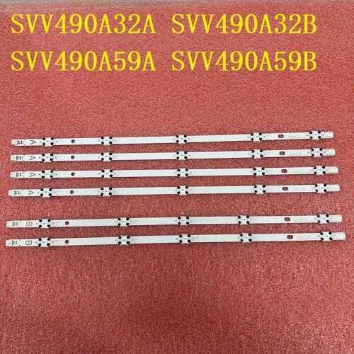Kit 6pcs For 1 TV 6pcs A MENÉ LA barre Pour BUSH DLED49287FHD TOSHIBA 49L2863DG 49L3863DB 49L3653DB 49L3658DB VES490UNDL-2D-N11 SVV490A32A SVV490A32B 5LED Nipseyteko