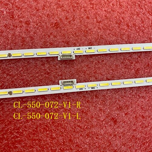 Bande de rétroéclairage LED, 2 pièces, pour 55PUS7101 LK10024666-AO CL-550-072-V1-R L TPT550U2-EQLSJA.G EQLSH A.G Nipseyteko