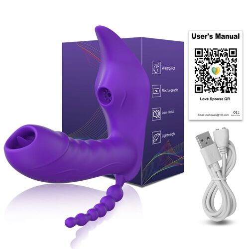 Godemichet Vibrateur 3 En 1 Avec Télécommande Sans Fil Pour Femme, Avec Application Bluetooth, Ventouse, Stimulateur De Clitoris, Jouets Sexuels Longue Distance