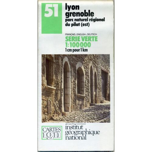 Carte Topographique Ign 1:100000 Lyon Grenoble N°51